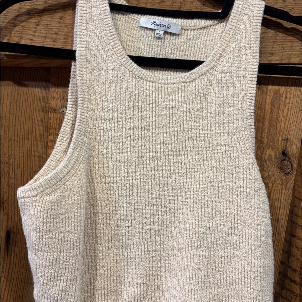 Madewell Cream Knit Tank Top